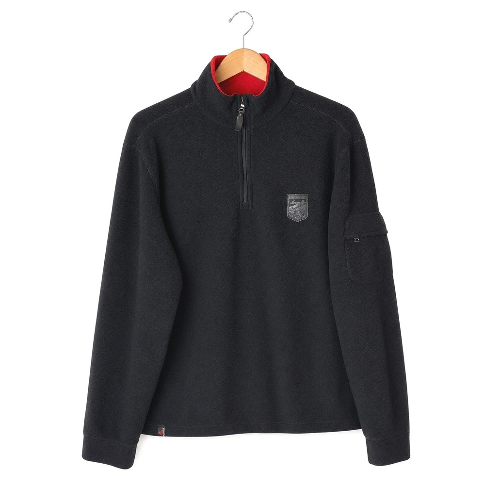 Polo Ralph Lauren Fleece Quarter Zip Men Large Black Polartec Preppy‎ Gorpcore